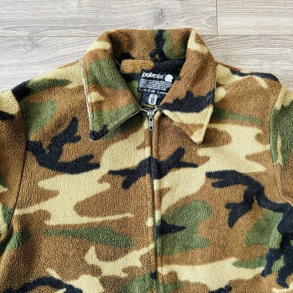 Vtg Thermo-King Camo Hunting Jacket Pants Set Mens M Malden Fleece Game Pouch - Picture 3 of 16